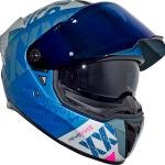 Casco Axxis Hawk Spiffy Axxis B7 Azul Mate Doble Certificación