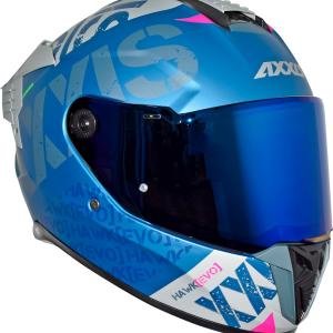 Casco Axxis Hawk Spiffy Axxis B7 Azul Mate Doble Certificación