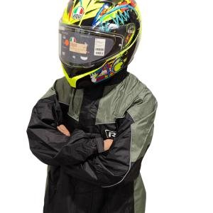 IMPERMEABLE R7 RACING PREMIUM NEGRO GRIS