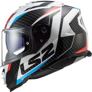CASCO INTEGRAL LS2 STORM RACER BLANCO,AZUL,ROJO - FF800