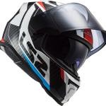 CASCO INTEGRAL LS2 STORM RACER BLANCO,AZUL,ROJO - FF800