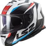 CASCO INTEGRAL LS2 STORM RACER BLANCO,AZUL,ROJO - FF800