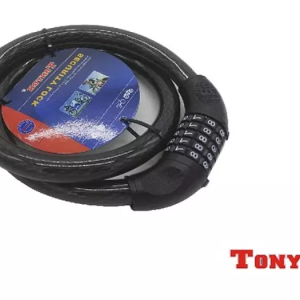 Candado Para Motociclista De Cable Acerado Combinación Tonyon